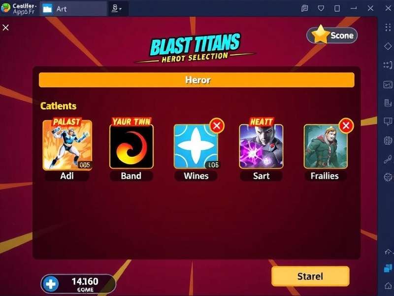 Choose Your Titan from 60+ Unique Characters Blast Titans Hero Selection Screen